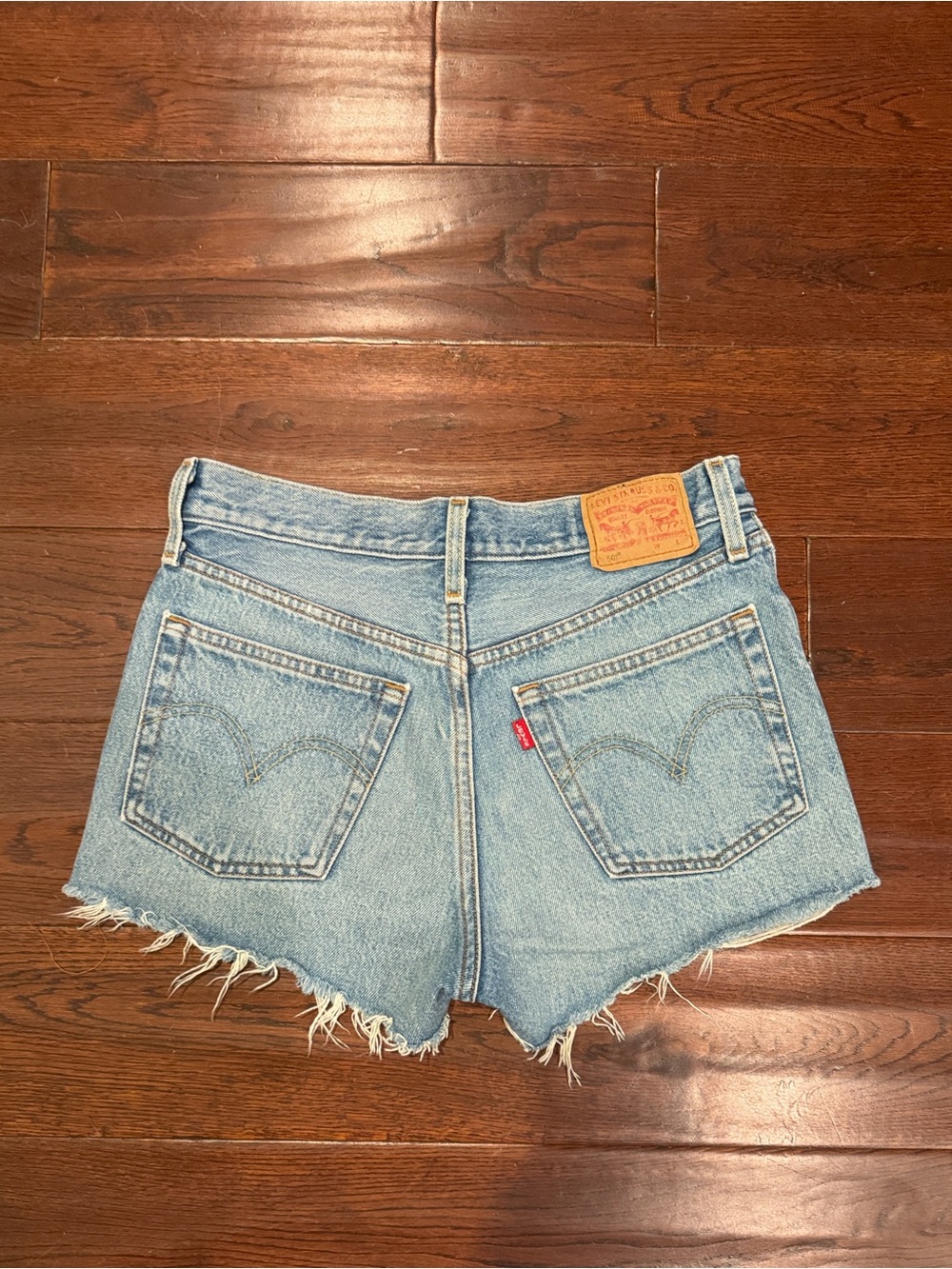 Levi's 501 Cut Off Blue Denim Shorts